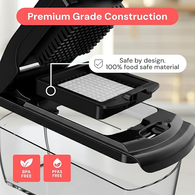 Fullstar The Original Pro Chopper - Vegetable Chopper and Spiralizer, Food Chopper with Container, Fruit Slicer, Kitchen Gadgets & Accessories, Home Essentials (2 in 1, Black)
