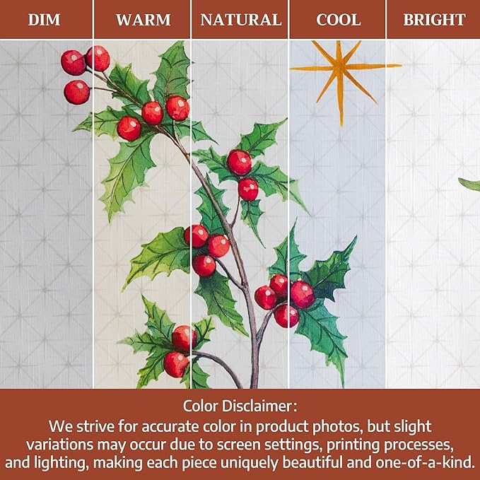 Maison d' Hermine Table Cloth Rectangle Table 100% Cotton 70 x 90 Inches Fall Tablecloth Reusable Everyday Use for Thanksgiving Christmas Decorations Dining Farmhouse Party (Poinsettia Christmas)