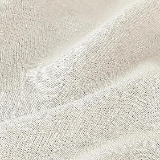 D'Moksha Homes Linen Tablecloth 60 x 90 Inch - 100% Pure Linen Light Natural Tablecloth for Rectangle Tables - Machine Washable Table Cloth for Valentines, Spring, Easter