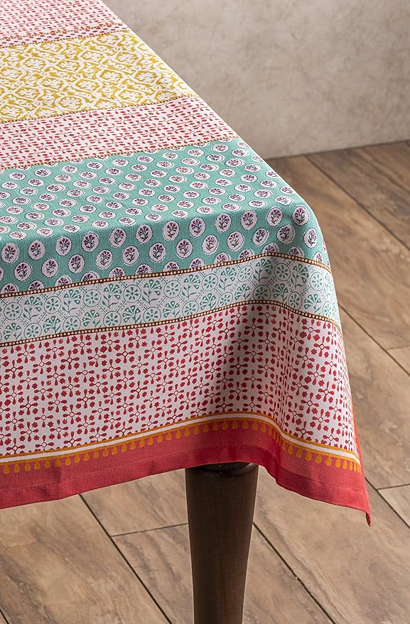 Maison d' Hermine Table Cloth Rectangle Table 100% Cotton 70 x 108 Inches Tablecloth Reusable Decorative for Dining Room Farmhouse Home Valentines Day Decorations Spring Summer - Provence