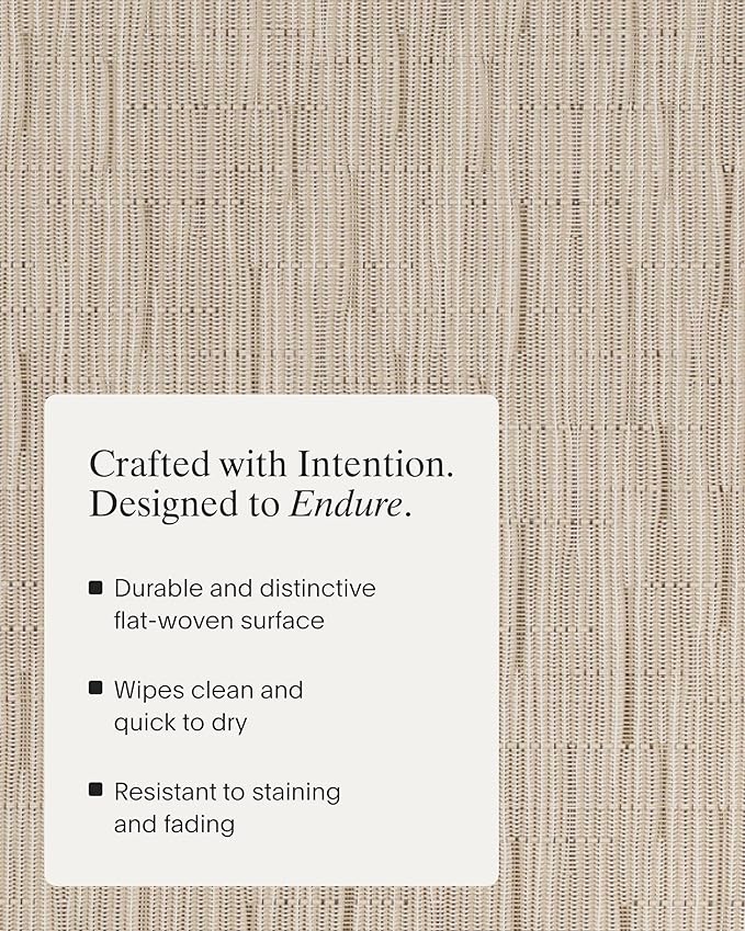 Chilewich Bamboo Placemats Set of 4 - Woven Rectangle Placemats - Reusable, Stain-Resistant, Indoor/Outdoor Tabletop Protection - 19" x 14" - Oat