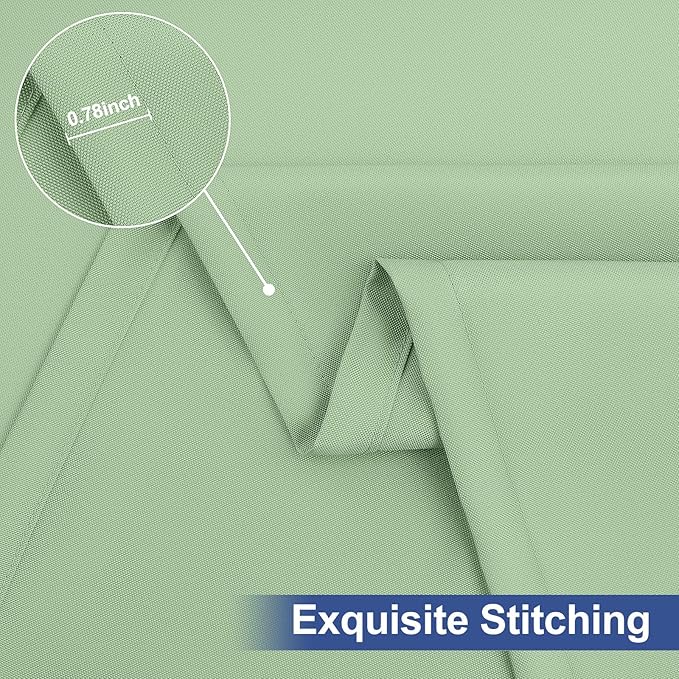 homing 2 Pack Rectangle Table Cloth, Elastic Fitted Fabric Tablecloth Fits for 6 Foot Folding Tables, Washable Table Cover for Picnic, Camping, Indoor & Outdoor (Green, 30" x 72")