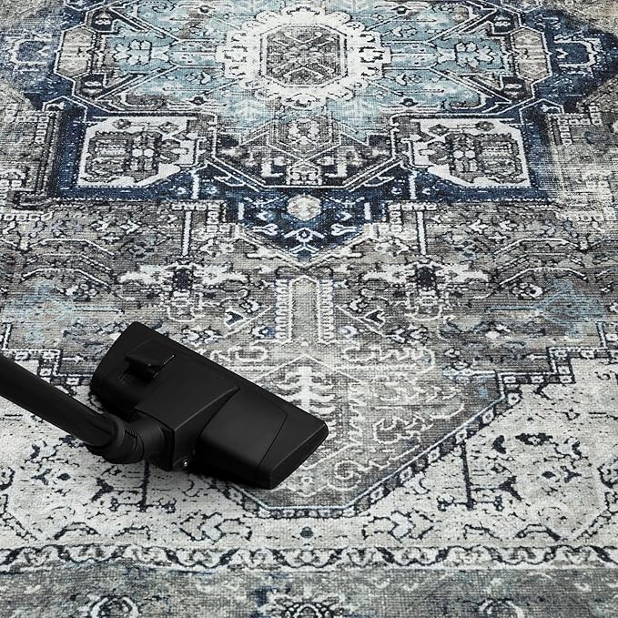 Keen Home Design 3x5 Rug - Machine Washable Entry Rug with Non-Slip Backing, Ideal for Enteryway, Kitchen, Bathroom, Laundry Room - Vintage, Easy Clean, Durable, Low Pile - (3' x 5')