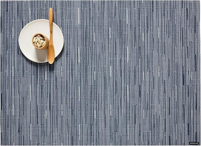 Chilewich Bamboo Placemats Set of 4 - Woven Rectangle Placemats - Reusable, Stain-Resistant, Indoor/Outdoor Tabletop Protection - 19" x 14" - Rain