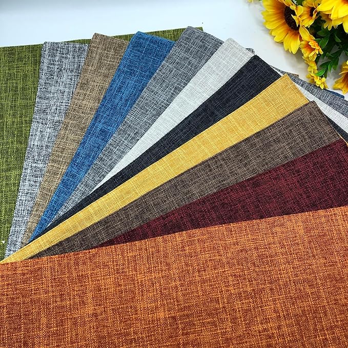 Rilassato Textile Placemats, Set of 4 Heat-Resistant Placemats for Kitchen Table, Washable Durable Linen Table Mats Woven Placemats (4, Khaki)