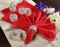Silver Mesh Napkin Ring Set of 12 - Beautiful Elegant Decorative Napkin Holder for Christmas/Dinner Table Decoration/Farmhouse/Wedding/Party/Family Gathering/New Year & Everyday Use