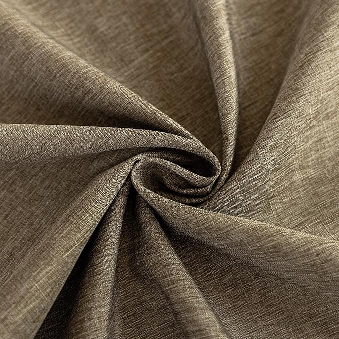 Faux Linen Fabric Rectangle Table Cloth Textured Water Resistant & Washable Rectangular Tablecloth Anti-Scratch for Dining Kitchen Party54 x 72 Inch Mocha