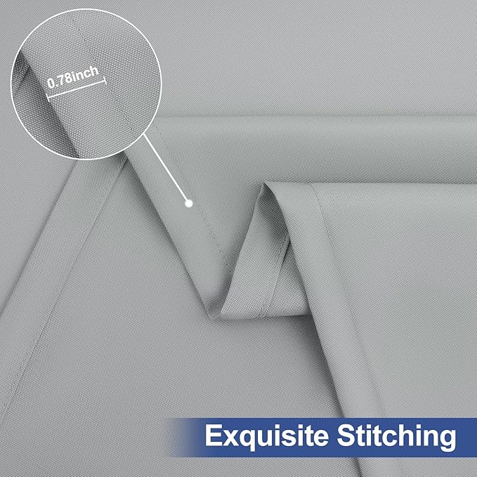 homing 2 Pack Rectangle Table Cloth, Elastic Fitted Fabric Tablecloth Fits for 5 Foot Folding Tables, Washable Table Cover for Picnic, Camping, Indoor & Outdoor (Light Grey, 30" x 60")