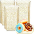 Zhehao 50 Pcs Plastic Dessert Appetizer Plates Disposable, 3.6 x 3.6 Inch Small Square Plastic Dessert Cake Plate for Party, Valentine's Day Wedding Birthday Bridal Baby Shower Supplies (Gold Clear)