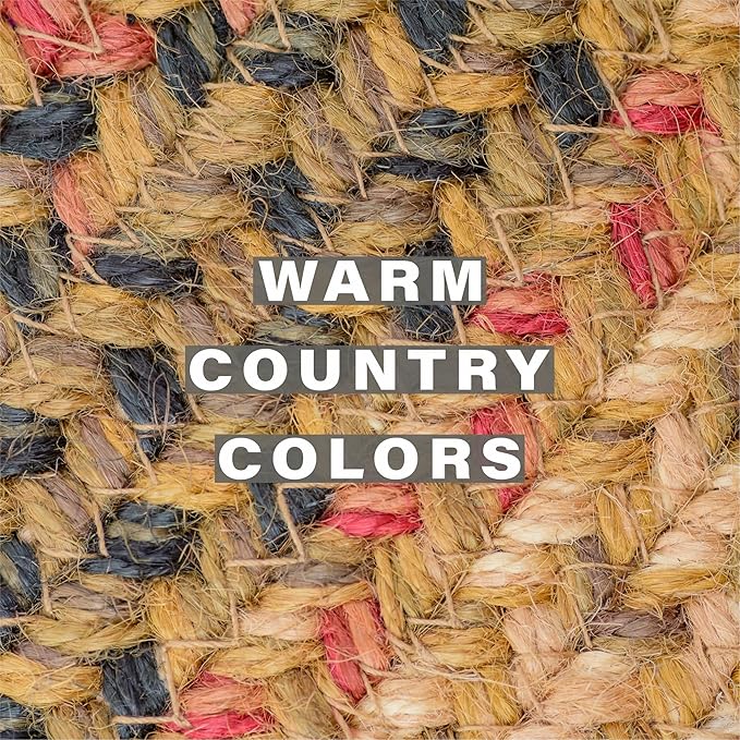 Homespice Russet Jute Braided Kitchen Trivets for Hot Dishes, Warm Country Decor, Set of 6, Multicolor 8" Round Heat Resistant Mat - Rich Colors, Easy to Clean, Durable and Protects Furniture