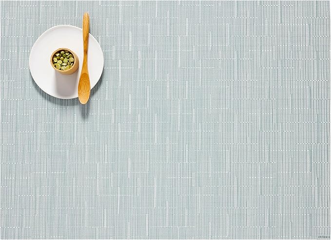 Chilewich Bamboo Placemats Set of 4 - Woven Rectangle Placemats - Reusable, Stain-Resistant, Indoor/Outdoor Tabletop Protection - 19" x 14" - Seaglass