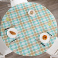 Walrus Round Vinyl Fitted Tablecloth with Flannel Backing Elastic Edge Design Table Cover Waterproof Oil-Proof PVC Table Cloth Stain-Resistant Best for 45"-56" Round