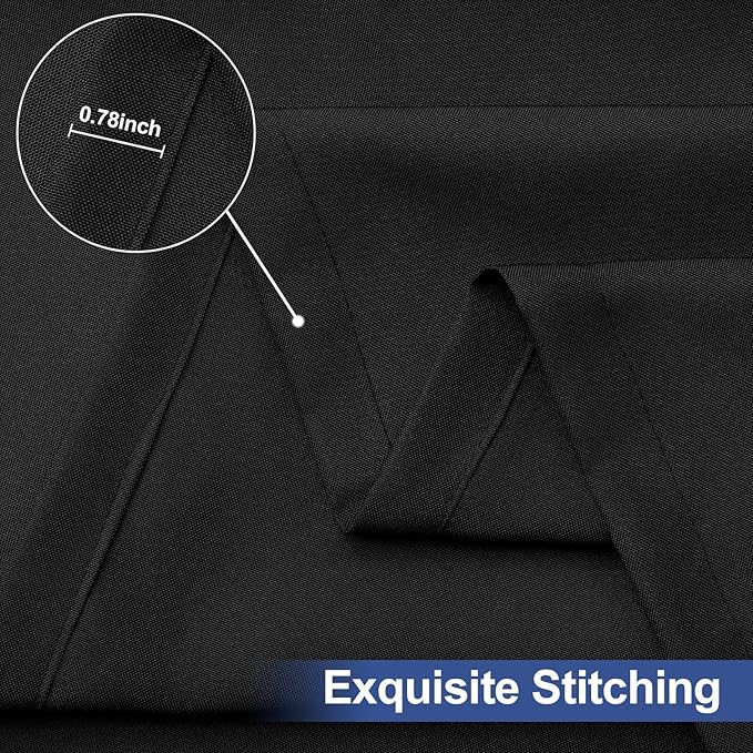 homing 2 Pack Rectangle Table Cloth, Elastic Fitted Fabric Tablecloth Fits for 5 Foot Folding Tables, Washable Table Cover for Picnic, Camping, Indoor & Outdoor (Black, 30" x 60")