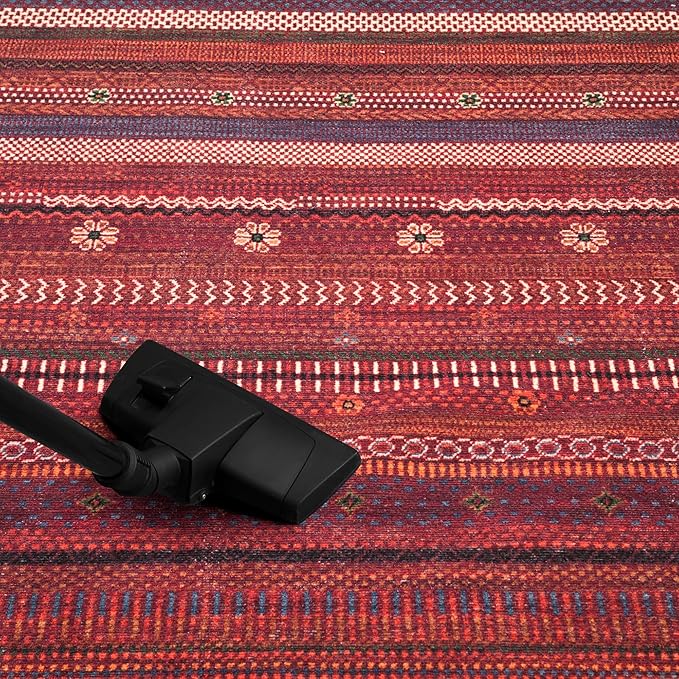 Keen Home Design 2x7 Rug - Machine Washable Runner Rug with Non-Slip Backing, Ideal for Hallway, Entryway, Kitchen, Laundry Room - Vintage, Easy Clean, Durable, Low Pile Rug - (2'6" x 7')