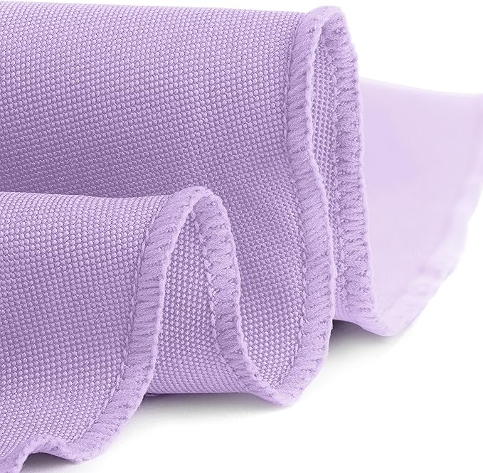 Gee Di Moda Round Tablecloth - 120 Inch Lavender Round Table Cloth for 60 to 96 Inch Round Tables - Heavy Duty Washable Fabric - for Buffet Table, Holiday Party, Dinner, Wedding & Baby Shower