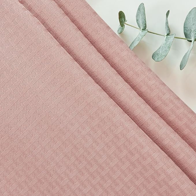 maxmill Square Tablecloth Water Resistance Antiwrinkle Spill Proof Weaved Texture Table Cloth, Decorative Fabric Table Cover for Banquet Parties Event Holiday Dinner, 70 x 70 Inch, Pale Blush