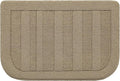 BEQHAUSE 24x36 Inch Kitchen Rug Mat Durable Kitchen Rugs Non-Slip Washable Absorbent Kitchen Mats for Floor Dirt-Resistant Semicircular Kitchen Mat (Beige)