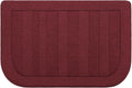 BEQHAUSE 24x36 Inch Kitchen Rug Mat Durable Kitchen Rugs Non-Slip Washable Absorbent Kitchen Mats for Floor Dirt-Resistant Semicircular Kitchen Mat (Red)