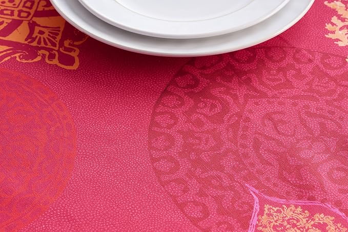 Maison d' Hermine Table Cloth Rectangle Table 100% Cotton 60 x 108 Inches Fall Tablecloth Reusable Everyday Use for Thanksgiving Christmas Decorations Dining Farmhouse Party (Versailles)