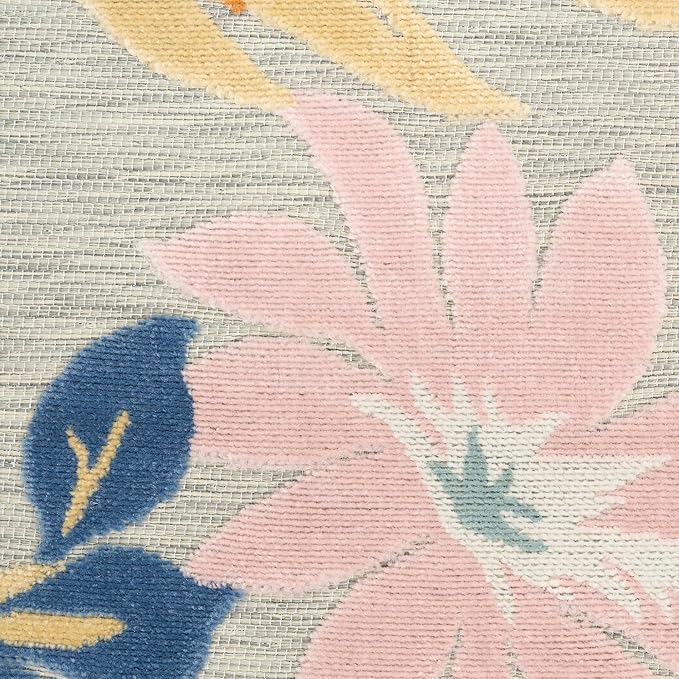 Nourison Home Suncoast Multicolor 7'10" x 9'10" Area Rug - Easy Clean, Non Shedding, Bed Room, Living Room, Dining Room, Kitchen (8' x 10')