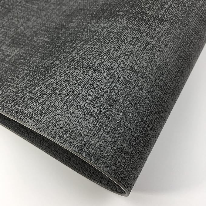 WAZAIGUR Waterproof Easy to Clean Non-Slip Heat Resistant Thick Faux Leather Placemats for Dining Table Set of 8,Grey