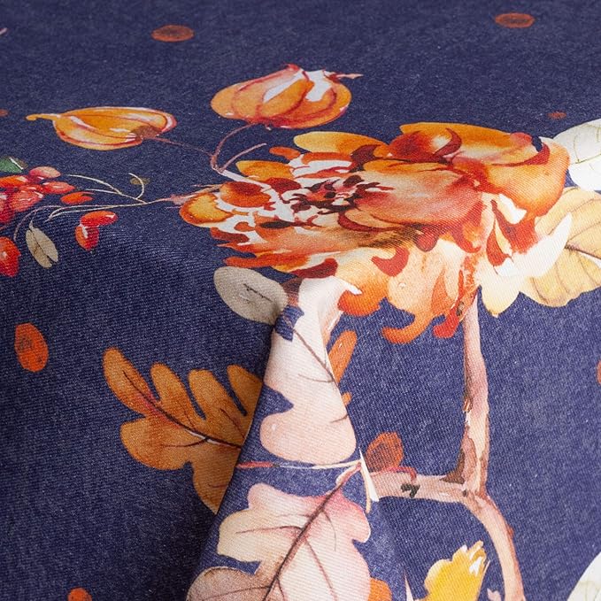Maison d' Hermine Table Cloth Square Table 100% Cotton 54 x 54 Inches Fall Tablecloth Reusable Everyday Use for Thanksgiving Christmas Decorations Dining Farmhouse Party (Kelim - Infinity)