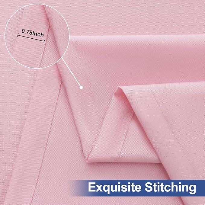 homing 2 Pack Rectangle Table Cloth, Elastic Fitted Fabric Tablecloth Fits for 8 Foot Folding Tables, Washable Table Cover for Picnic, Camping, Indoor & Valentine's Day (Pink, 30" x 96")
