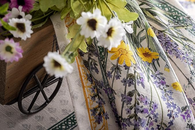 Maison d' Hermine Cloth Napkins Set of 4 100% Cotton Everyday Reusable Square Napkins Cloth Washable Dinner Party Wedding Restaurant Valentines Day Decorations Spring/Summer(Fanny Lavender, 20" x 20")