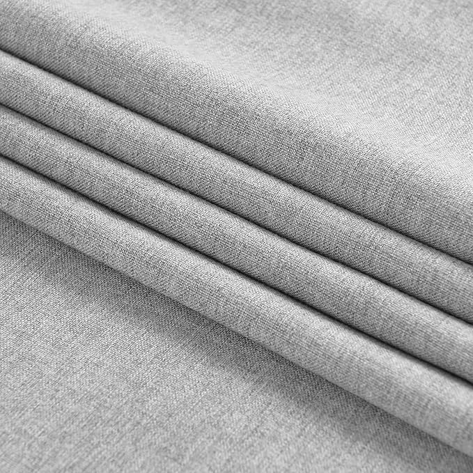 Grey Table Runner 13 x 36 Inches Long, Cotton Linen Farmhouse Style Dresser Scarf for Kitchen Dining Coffee Table Parties Wedding Home Decor (13” x 36”, Grey)