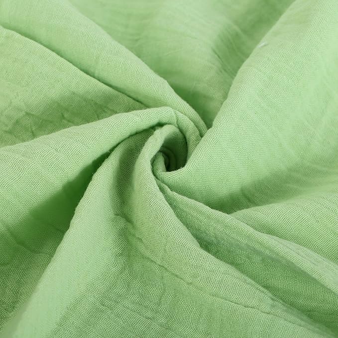 Fingercraft Dinner Cloth Napkin Cotton Muslin Double Gauze 8 Pack with Classic Lace for Everyday Use, Wedding, Party, Christmas, Easter Napkins Cloth are Pre Shrunk and Good Absorbency Lettuce Green