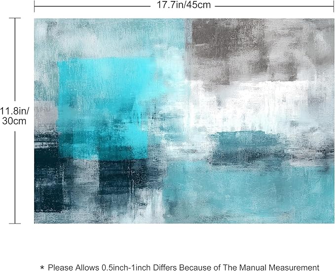 Blue and Grey Placemats Set of 4 Washable Table Place Mats for Dining Kitchen Party Decor