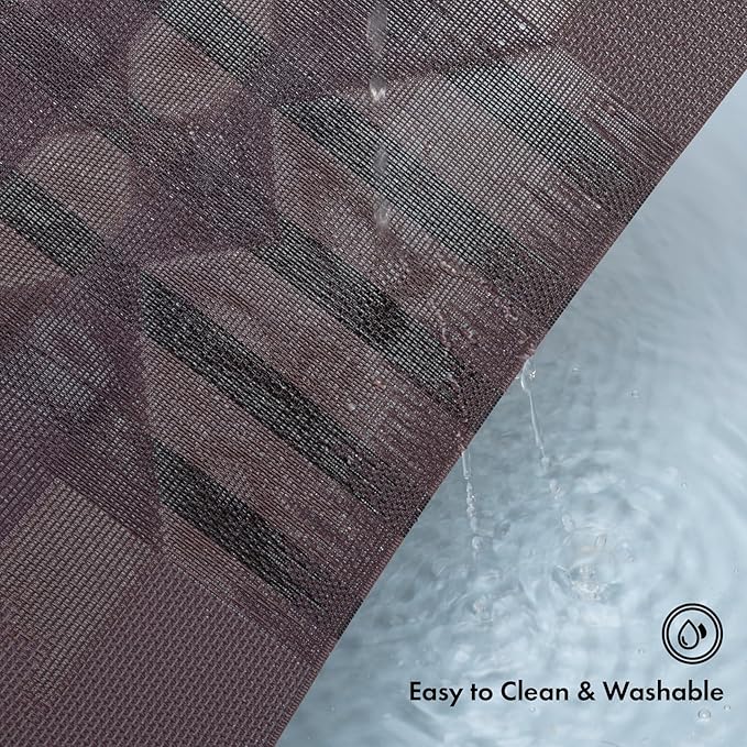 Winknowl Placemats Set of 8, Heat Resistant Stain Resistant Woven Vinyl Insulation Place mats, Durable Washable Elegant Table Mats for Kitchen Dining Table Decor (Geometric Purple)