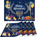 Hanukkah Placemats Set of 4 Washable Table Place Mats for Dining Kitchen Party Decor