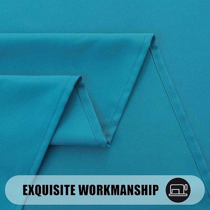 Smiry Rectangle Table Cloth, Waterproof Anti-Scratch Polyester Tablecloth, Decorative Washable Fabric Table Cover for Dining, Buffet, Parties and Outdoor, 60x84, Teal