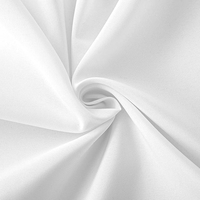 HolidayIdeas 2 Pack Fitted Tableclothes - 48 x 24 Inch - Rectangle Tablecloths for 4 Foot Tables, Versatile Fabric Table Covers for Parties, Holiday Dinner, Trade Show (White)