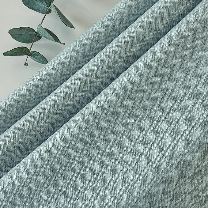 maxmill Weaved Texture Tablecloth Water Resistance Antiwrinkle Spillproof Soft Washable Table Cloth for Dining Room, Buffet Banquet Parties Holiday Dinner, Rectangular 60 x 108 Inch, Dusty Blue