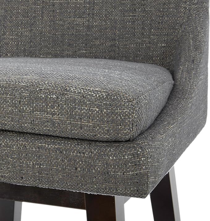 CHITA Counter Height Swivel Bar Stools with Back Set of 2, FSC Certified Upholstered Fabric Bar Stool, 26.8" H Seat Height, Fabric in Fog