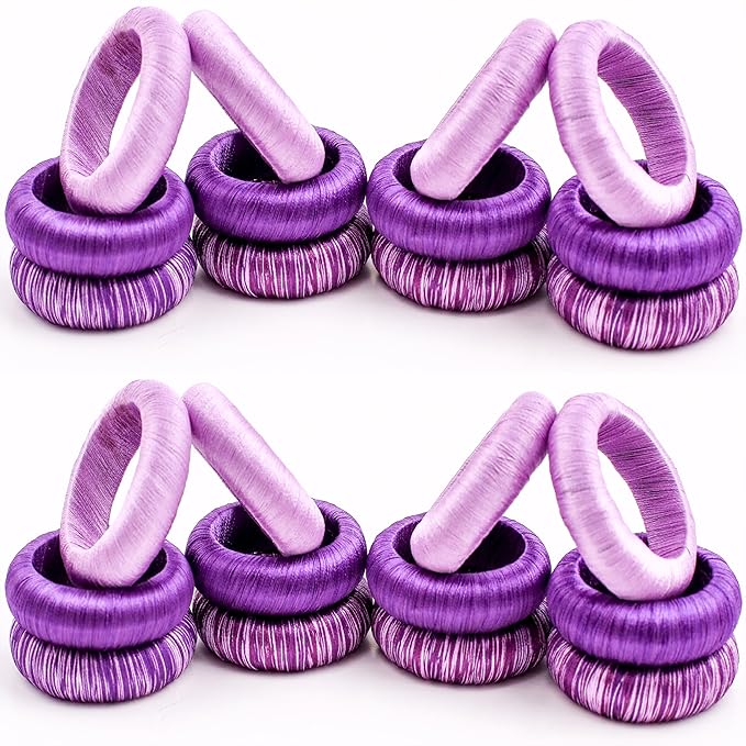 Thread Napkin Ring Set of 24 - Beautiful Elegant Fancy Decorative Napkin Holder for Dining Table Décor, Farmhouse, Wedding, Dinner, Party, Family Gathering, Easter, Everyday Use - Purple Combo