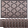 Elegant Placemats Vinyl Woven Heat-Resistant Placemats Set of 8 Washable Easy to Clean Table Mats for Dining Room and Decorate (Brown)