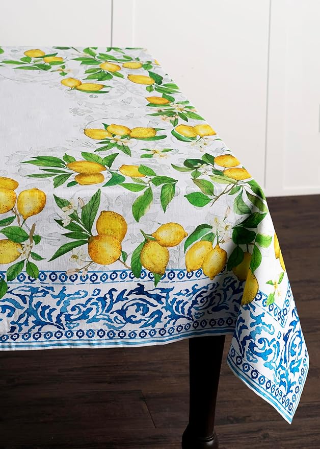 Maison d' Hermine Table Cloth Rectangle Table 100% Cotton 70 x 90 Inches Tablecloth Reusable Decorative for Dining Room Farmhouse Home Valentines Day Decorations Spring Summer - Cedrat