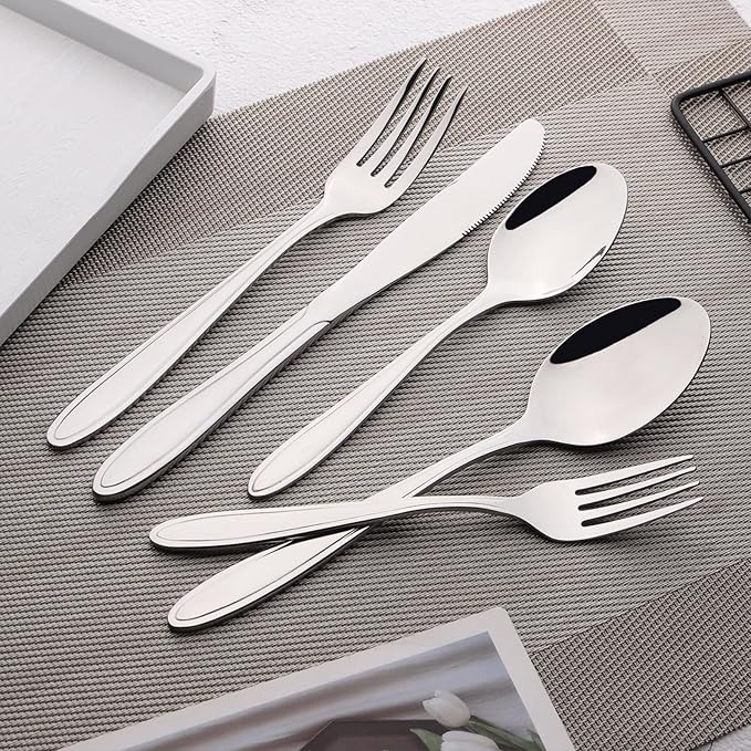 40-Piece Stainless Steel Flatware Set, Cutlery Set Service for 8