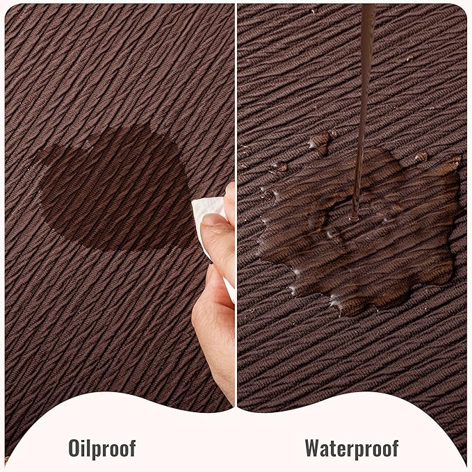 Jovono Faux Leather Placemats Set of 6, Waterproof Washable Table Mats, Easy-Clean Heat Resistant Kitchen Vinyl Place Mat for Dining Table, Restaurant, Indoor, 17.8"x11.8", Coffee