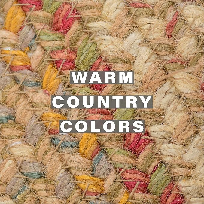 Homespice Azalea Long Table Runner - 11"x36", Rectangle, Multicolor - Handcrafted with Jute - Rich Colors, Easy to Clean, Durable and Protects Furniture