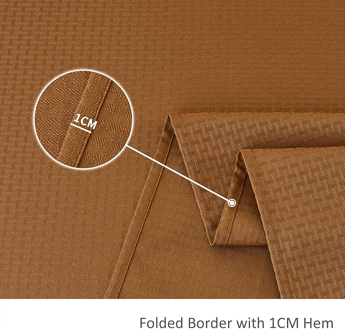 maxmill Fall Tablecloth Waterproof Spillproof Wrinkle Resistant Soft Weaved Texture Table Cloth for Harvest Thanksgiving Dinner and Party Indoor and Outdoor Use, Square 60 x 60 Inch, Amber