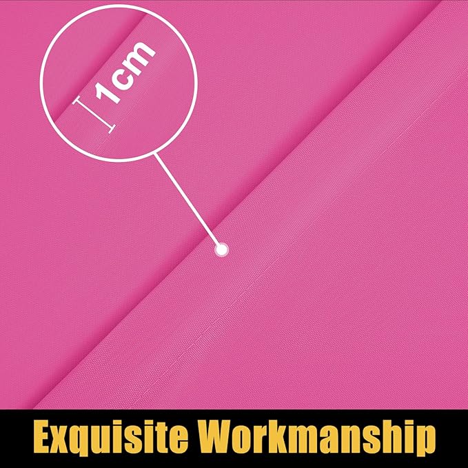 Smiry Rectangle Picnic Table Cloth, Waterproof Elastic Fitted Tablecloths for 8 Foot Tables, Washable Polyester Table Cover for Camping, Indoor and Outdoor (Rose Pink, 30"x96")