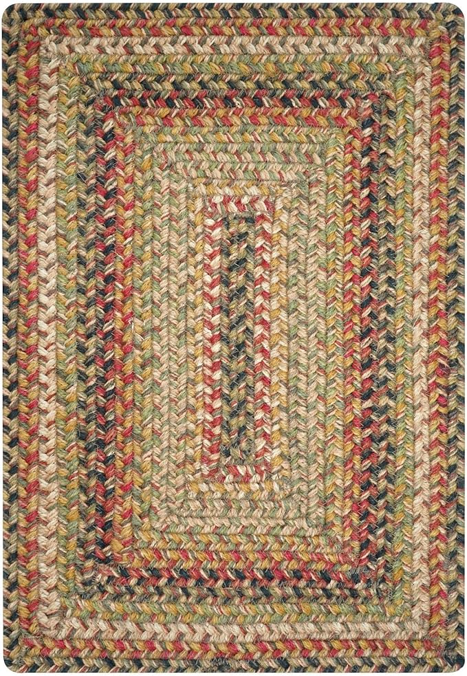 Homespice Kingston Jute Woven Placemats, Warm Country Decor, Set of 4, Multicolor 13x19 Rectangle Table Mats - Vibrant Colors, Durable, Easy to Clean and Protects Furniture