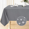 Smiry Rectangle Table Cloth Linen Textured, Waterproof Spillproof Anti-Wrinkle Burlap Tablecloth, Washable Decorative Fabric Table Cover for Dining, Party, Banquet, 60 x 84 Inch, Grey