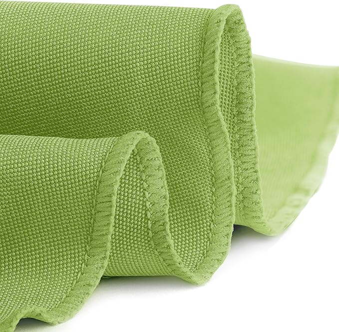 Gee Di Moda Round Tablecloth - 108 Inch Apple Green Round Table Cloth for 48 to 72 Inch Round Tables - Heavy Duty Washable Fabric - for Buffet Table, Holiday Party, Dinner, Wedding & Baby Shower