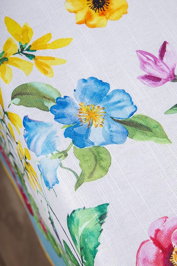 Maison d' Hermine Table Cloth Rectangle Table 100% Cotton 70 x 120 Inches Tablecloth Reusable Decorative for Dining Room Farmhouse Home Valentines Day Decorations Spring Summer - Giverny