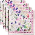 Maison d' Hermine Cloth Napkins Set of 4 100% Cotton Everyday Reusable Square Napkins Cloth Washable Dinner Party Wedding Restaurant Valentines Day Decorations Spring/Summer (Chardon, 20" x 20")